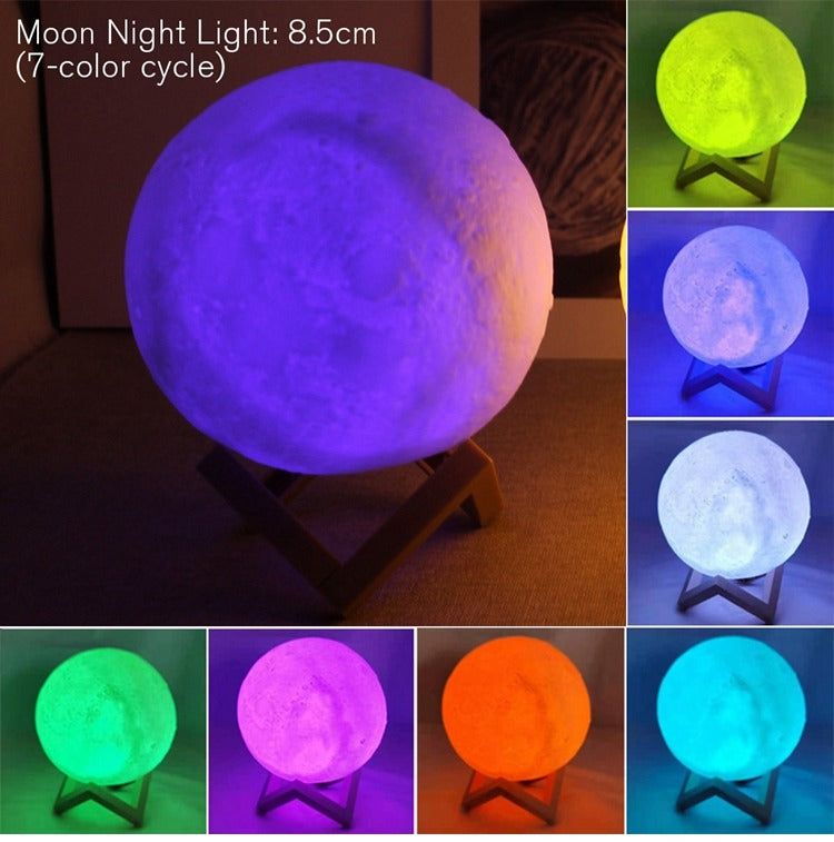 3D Mesec Lampa i Difuzer - Sobna Lampa
