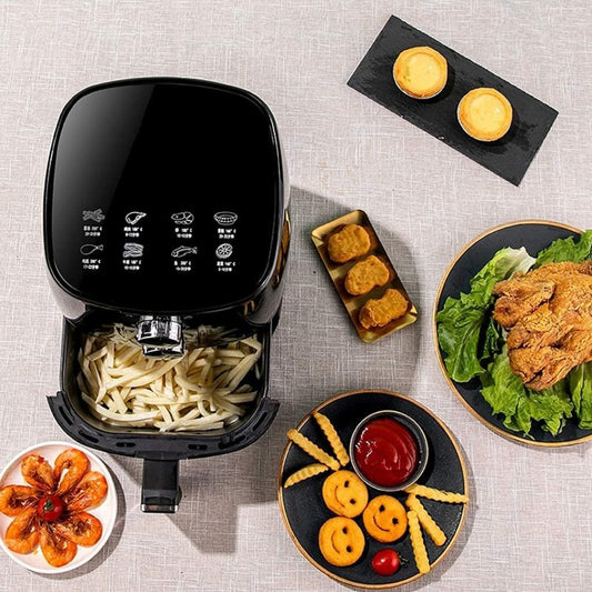 Air Fryer zapremine 7.2 L - velika friteza na vruć vazduh za prženje hrane bez ulja, sa digitalnim kontrolama i podesivim temperaturama za zdravo kuvanje