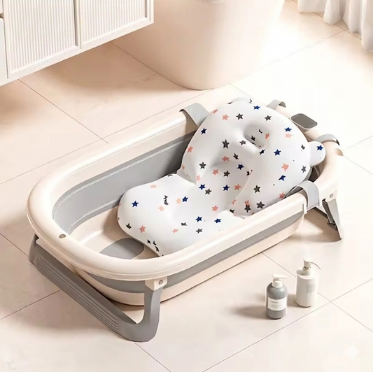 sklopiva kadica za bebe, kadica sa termometrom, oprema za bebe, kupanje novorođenčeta, pametna kadica, dečija kadica, prenosiva kadica, jastuk za kupanje bebe